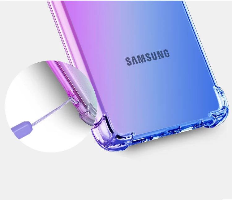 For Samsung A51 Case Gradient Color Shockproof Corners Mobile Cover Phone Case for Galaxy A51