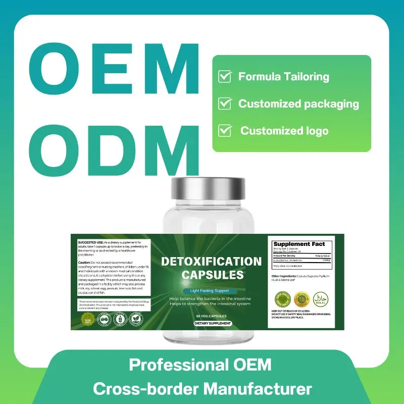 OEM the  Detoxification Capsules Are Made From Plant Extract Cascara Sagrada, Composition of Psyllium Husk Senna Leaf Extract