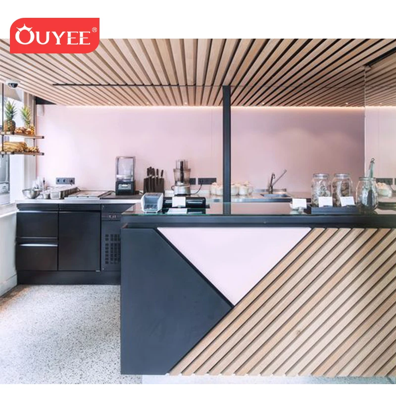 Milk Tea Shop Counter Fruit Juice Bubble Tea Shop Design and Coffee Shop Furniture