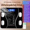 app-connected body fat scale-elegant black-battery-powered model