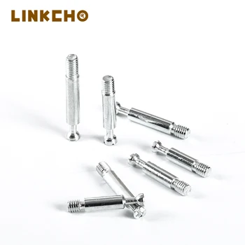 Furniture Hardware M6 Cam Dowel Lock Small Screws Connector With Zinc Plating for Bathroom Cabinet Fitting Connecting Bolt Nut