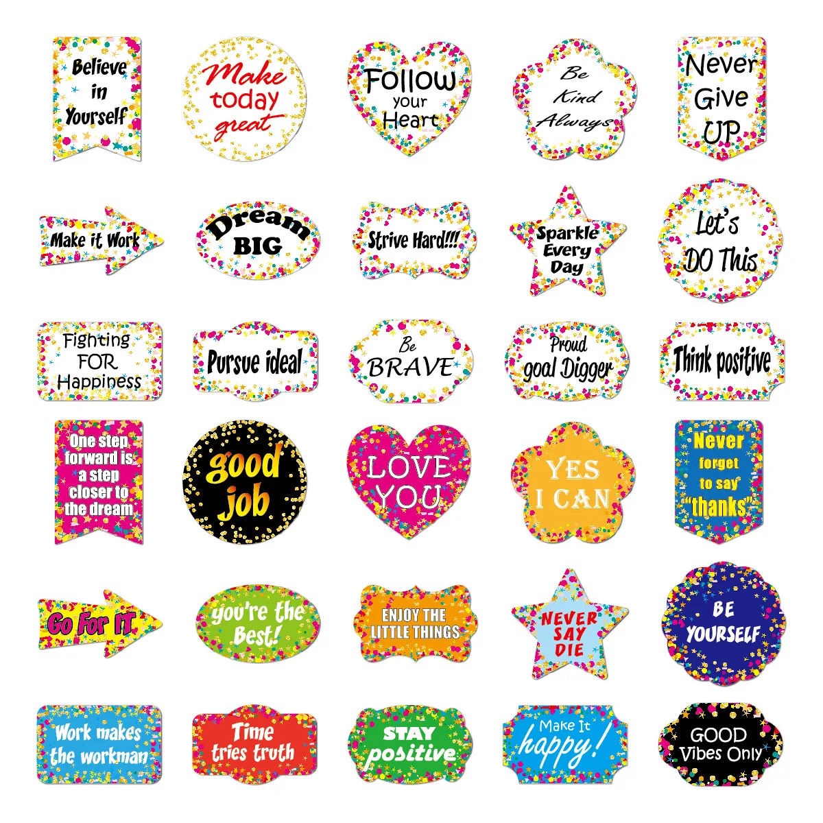 30pcs Inspirational English Stickers Motorcycle Skateboard Laptop Funny Vinyl Laptop Anime Tickers - Buy Tickers,Kid Wall Stickers Product on Alibaba.com