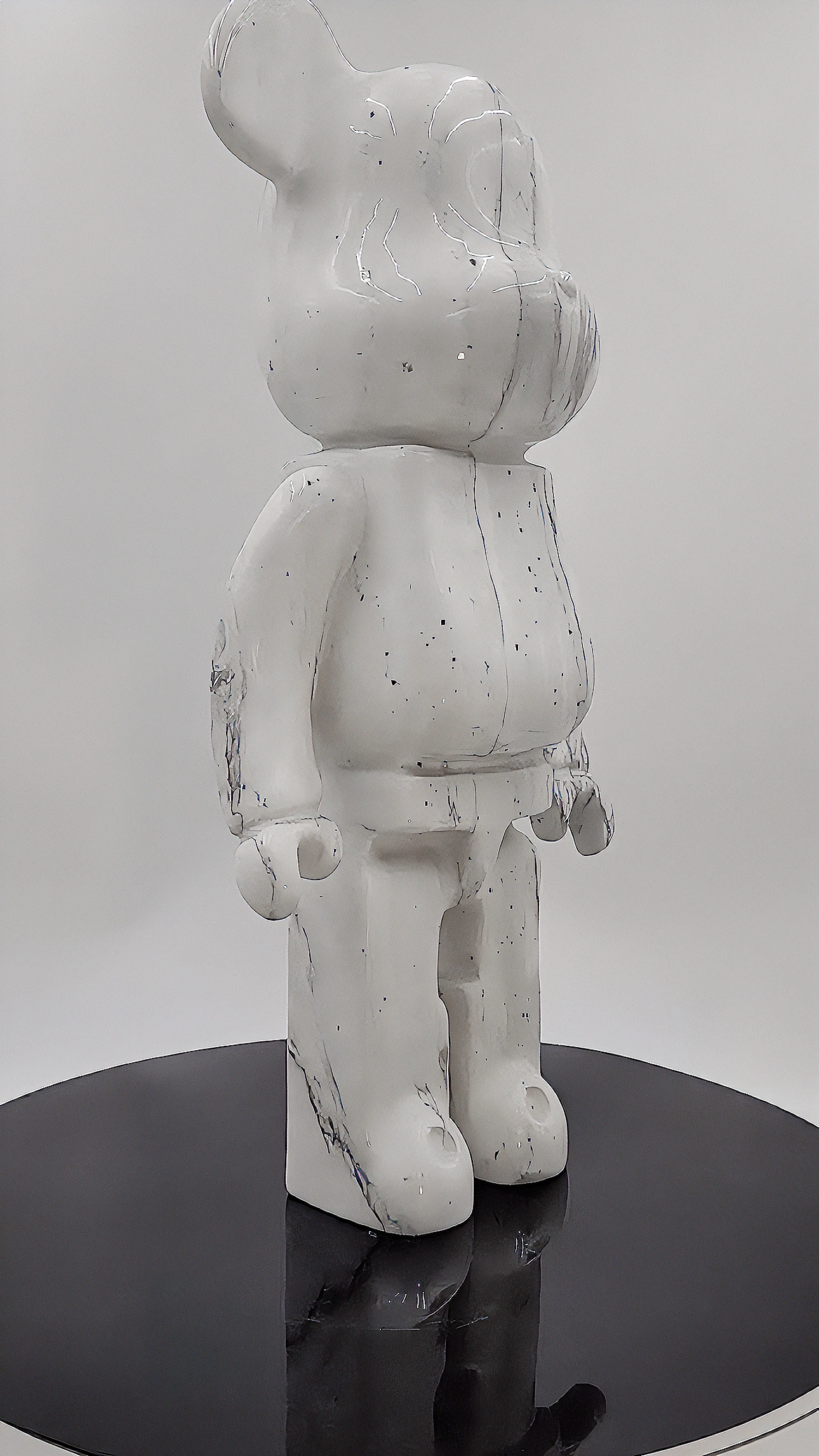 House Polished Calacutta Gold Caving Violent Bear Statue Ornanments Decoration in Natural Marble Stone