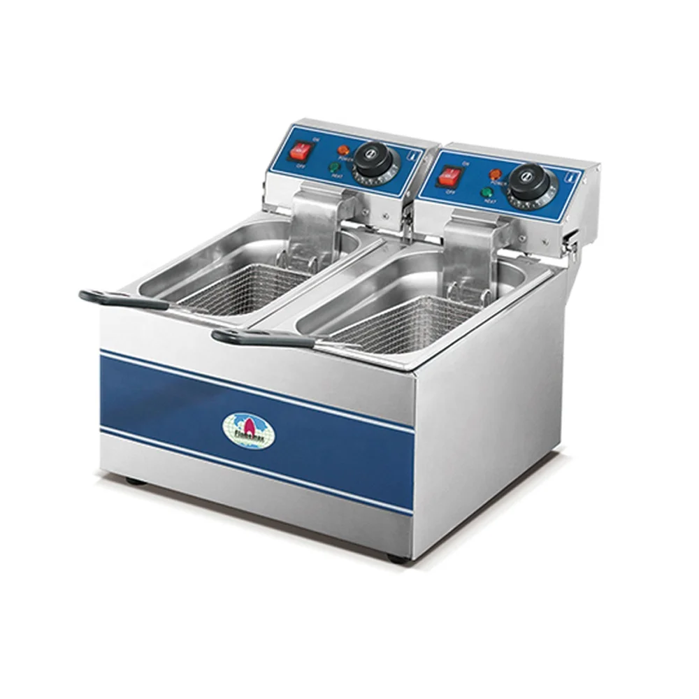 Electric fryer 業務用フライヤー EF-82 Benchstar Ef-82 Double Pan Benchtop Electric Fryer 2x5.5 L