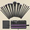 15 black and purple tether bag