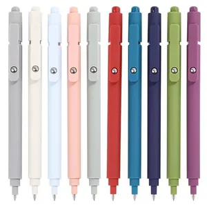 Factory High Quality Luxury Click Soft Touch Rubber Finished Blue Gel Pen Custom Logo Promotional Gift Premium Gel Ink Pen