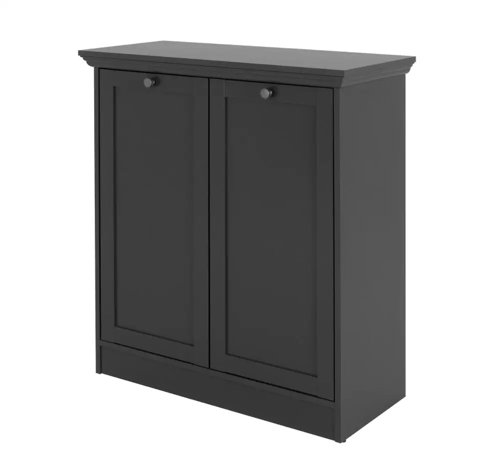 Multipurpose 2 Doors in Anthracite Gray Finish Sideboard Chest of Drawers Storage Cabinet