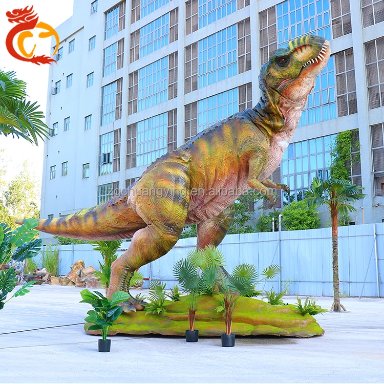 Dinosaur World Decorations Realistic Robot Animatronic Trex Zigong Dinosaur Amusement Park Equipment T-rex Statue Moving