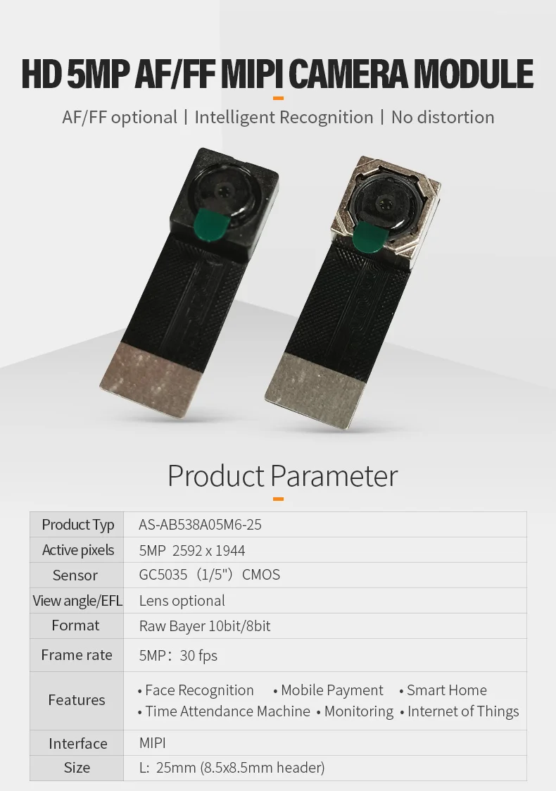 DGZX GC5035 Sensor CMOS 5MP Mobile Phone Tablet PC Built-in Camera Auto Focus or Fixed Mini Camera Module插图