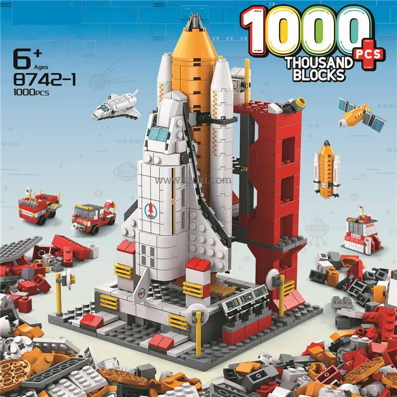 LELE BROTHER 1000pcs 6 In1 Castle City House Villa Building Blocks