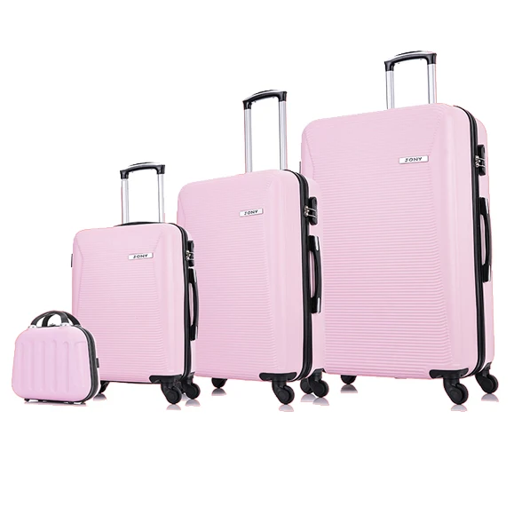 Personalized Rose Pink Suitcase for Women Luggage Set With 