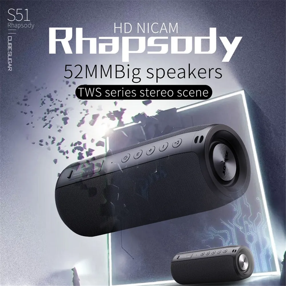2021 Newest Portable Speaker with Bluetooth Waterproof Outdoor Bluetooth Speakers Music Speaker with AUX/ SD/ USB Slot - ANKUX.COM