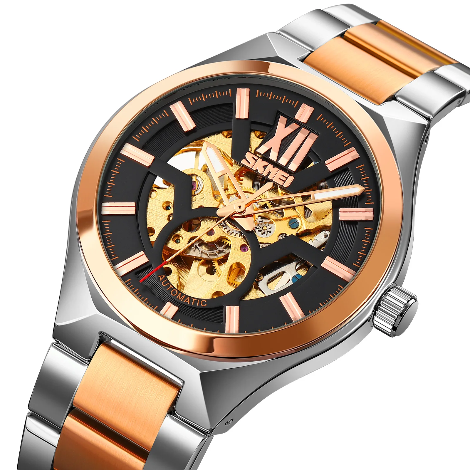 Skmei-relojes Mecánicos De Acero Para Hombre,Reloj Masculino Con Movimiento  De Importación A La Moda,Automático Y Elegante,Resistente Al Agua,9258 -  Buy Elegante Reloj Automático Para Los Hombres,Reloj A Prueba De,Movimiento  Importación Product on