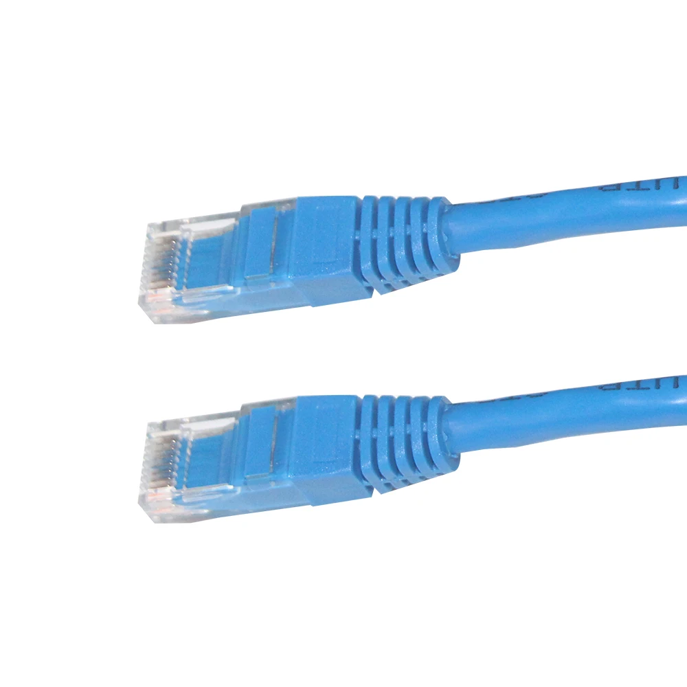 NUOVO 1m Blu rj45 CAVO di RETE Ethernet cat5e PIOMBO 100% puro rete UTP IN RAME 