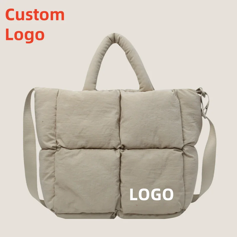 Custom Logo Large Carryall Puffy Crossbody Shoulder Bag