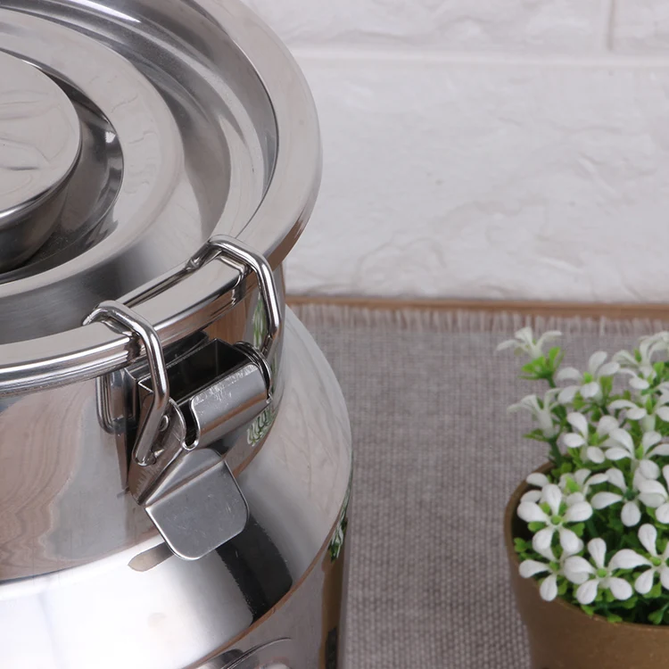 Factory Direct Sales Stainless Steel 5L Sealing Can Bucket Seal Pot Milk Can with Best Sealing Lid_4