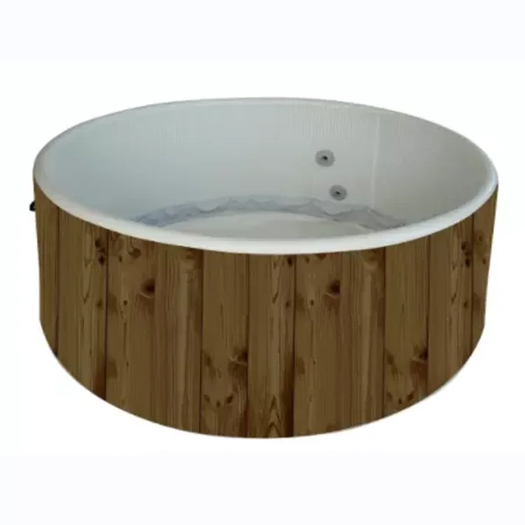 Высококачественная старая глубокая ванна ПВХ капля стежка портативная гидромассажная Ванна круглая форма надувная деревянная спа для продажи