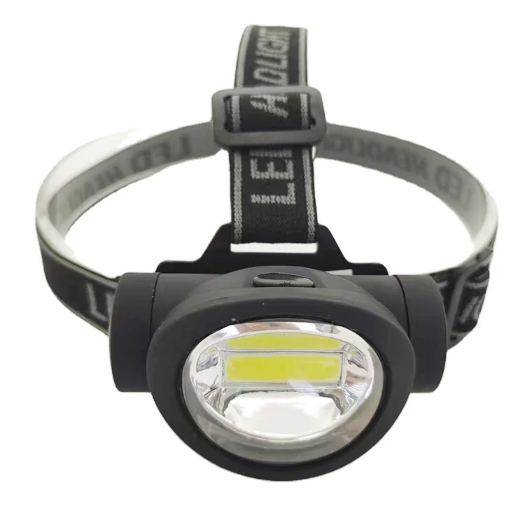 Хит продаж, 3 режима, миниатюрный водонепроницаемый налобный фонарь cob, мощный спортивный яркий налобный фонарь, Головной фонарь для бега с батареей 3 * AAA