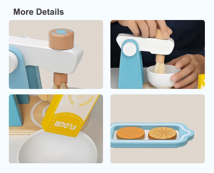 Bake Wooden Kitchen Mix And Baking Blender Toy,Kitchen Toy Play Baking