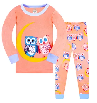 100% Cotton New Designsleeping Clothes Cartoon Pyjamas Kids Pajamas Character Sleepwear 2 Pcs Girl Cute Unicorn Kids Pajamas Set