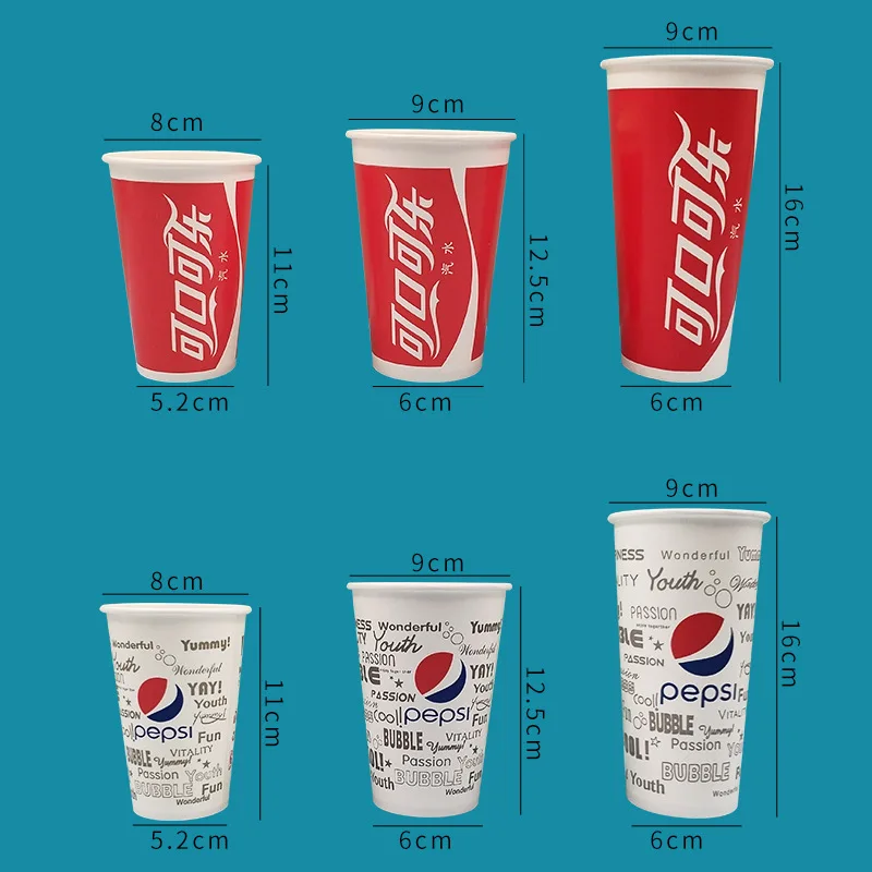 210ml 200 ml Bio Disposable Recycled for Cappuccino Milktea Cold Drinks Cola Cupdrinking Coffee Paper Cups with Lid