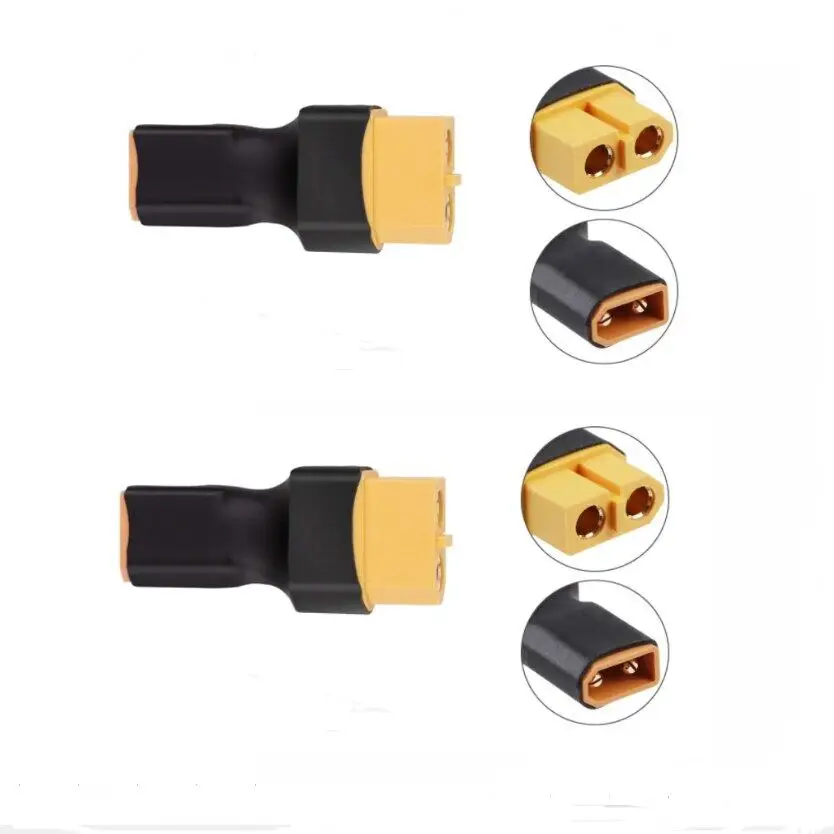 3-Pack MPX To XT60 Adapters - No-Wire Connectors For RC LiPo Batteries & ESC