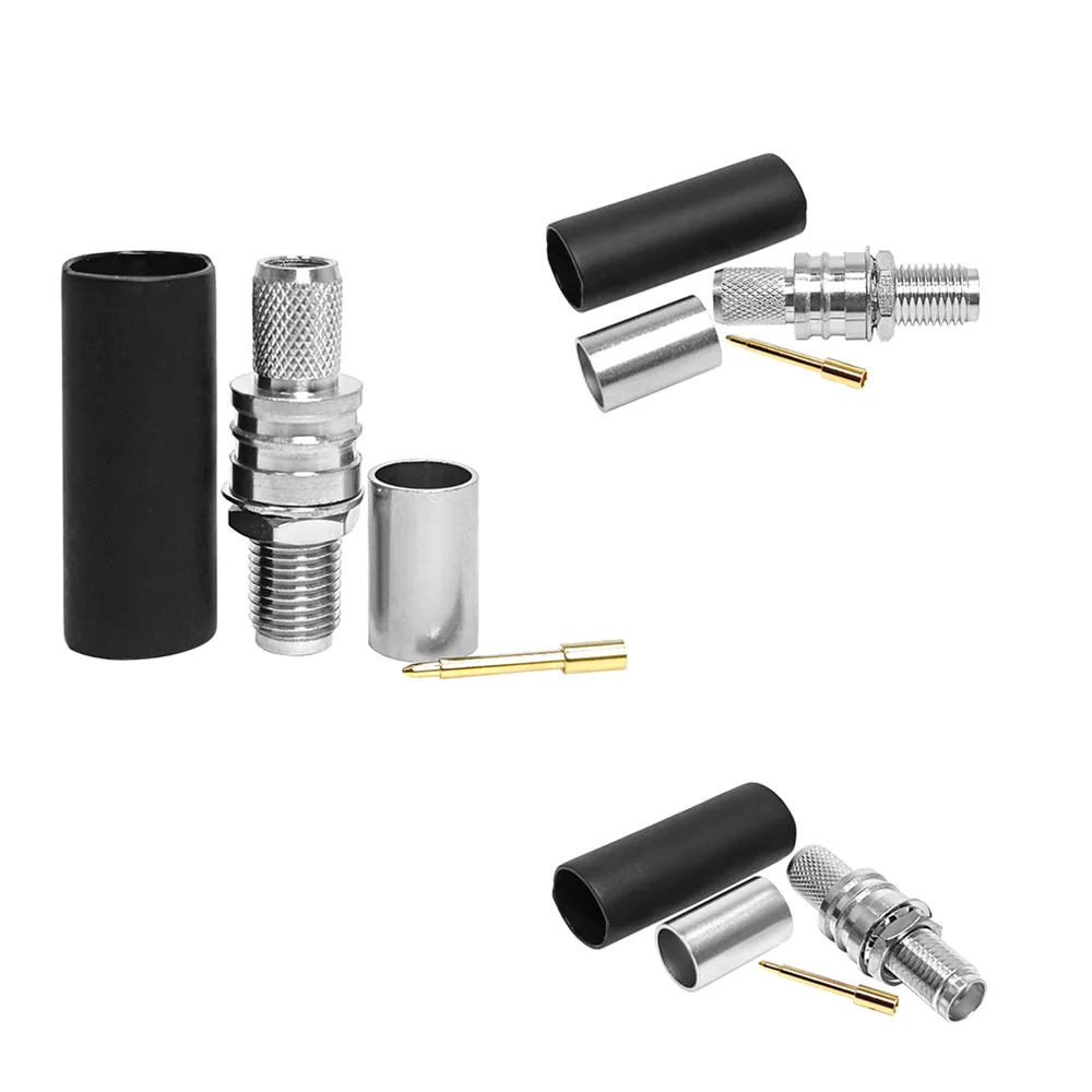 RP Reverse Polarity SMA Female Jack Crimp Bulkhead EZ for WTR240 H155 Rg8X Cable RF Coaxial Connectors