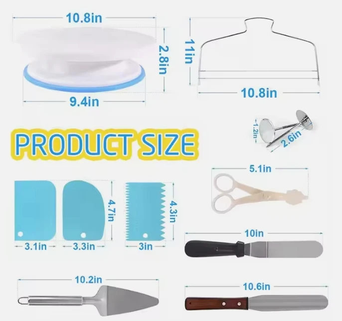 114pcs Cake Decorating Supplies Cake Tools Set with Springform Pans ...