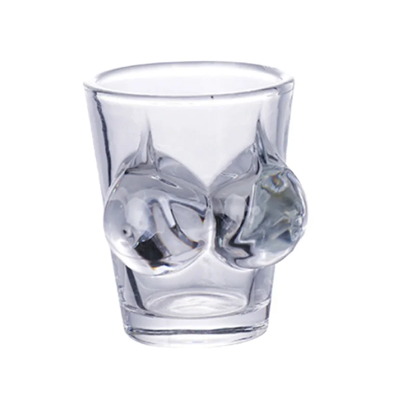 JINGNA 1.2oz 2oz High Borosilicate Lead Free Microwave & Freezer Safe  Customizable American Style Oval Shot Glasses Wine Whiskey