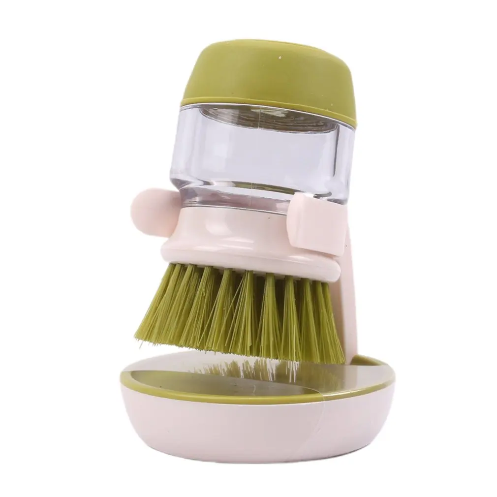 Dropship 1pc Soap Dispensing Palm Brush With Holder; Soap