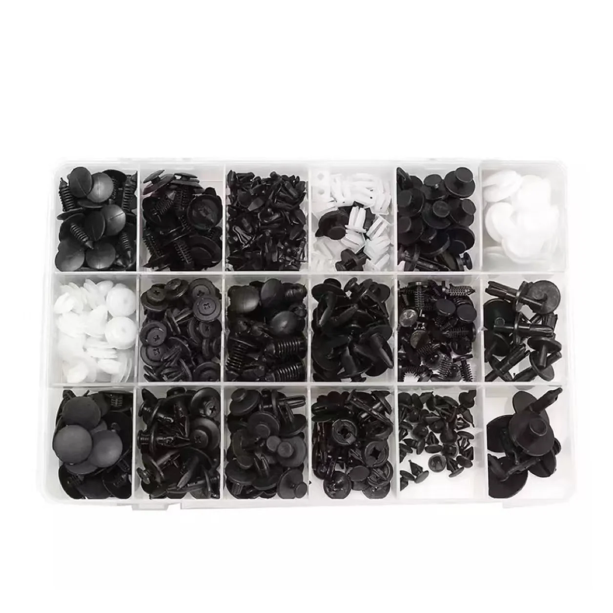 415pcs Carbon Steel Car Hole Bumper Plugs Clips for Front License Plate Holes Cover Plastic Fastener Screw Rivet Car Accessories