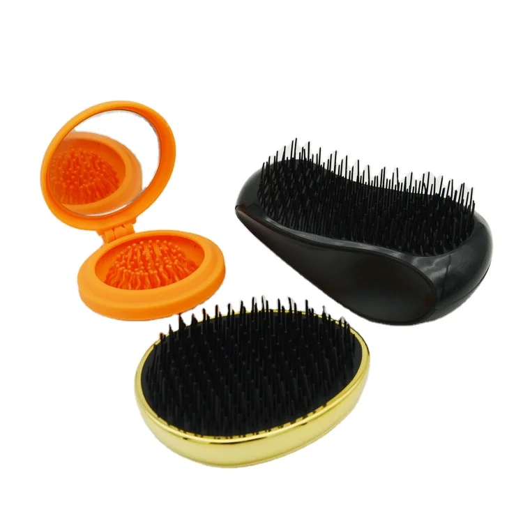 Customized High Quality Personalized Wet Portable Detangling Round Egg Hair Brush Shampoo Scalp Massager