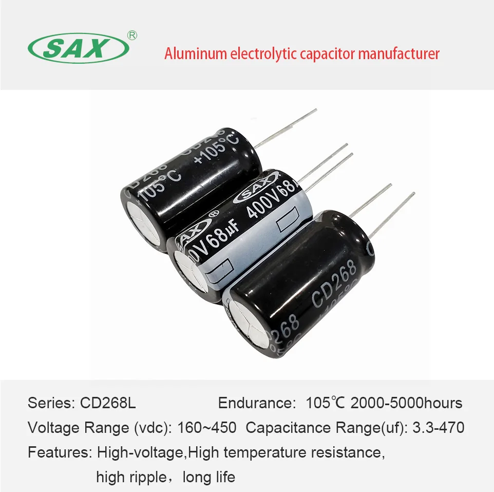 SAX Power Supply Capacitors - Low Impedance & High Stability