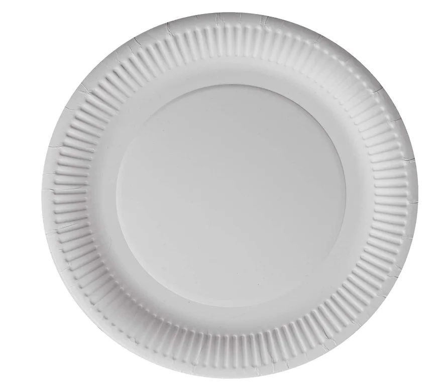 36x WHITE PAPER PLATES DISPOSABLE 23CM 9" TABLEWARE PARTY CATERING SERVING ROUND