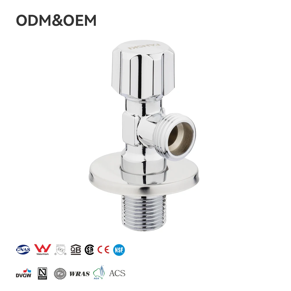 PPW Brass Ball Angle Valve  High Quality Modern Design Smart Toilet Chrome Finish Manual Stop Control Valve Female Water