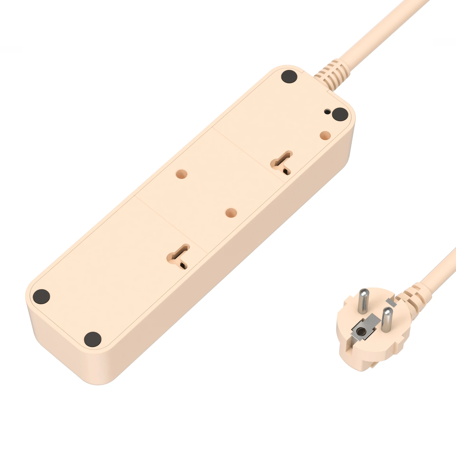 Smart Power Socket Plug EU Power Strip Surge Protector With 3 Outlets  Black White for Europe