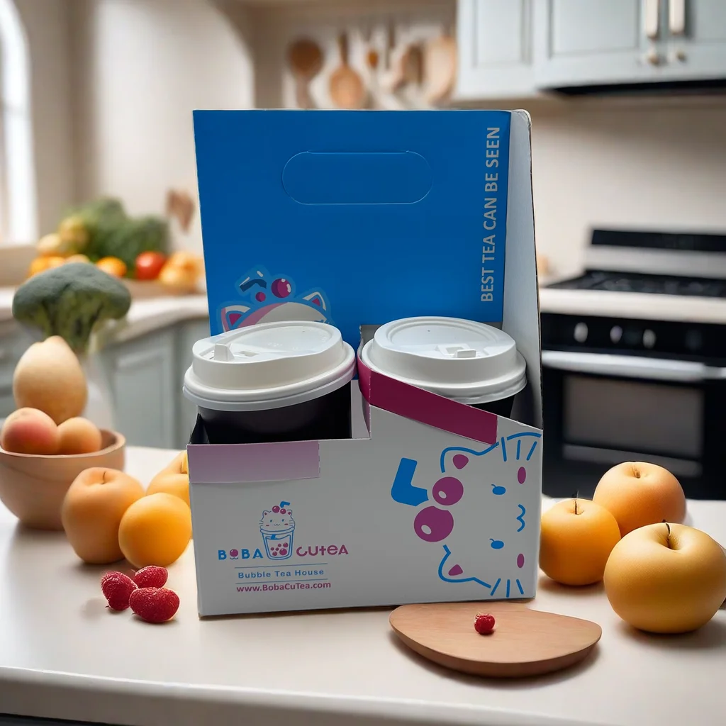 Custom Eco Friendly Disposable Paper Take Out Coffee Cup Drink Carriers ...