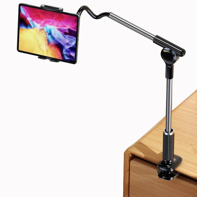 Flexible Lazy Phone Holder with Adjustable Gooseneck Clamp and 360 Rotating mobile Bracket Universal Tablet Mount Phone Stand  h