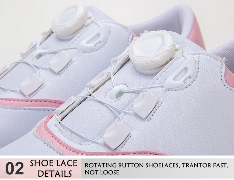 New golf shoes ladies waterproof shoes spin buckle laces spring and summer non-slip sports shoes