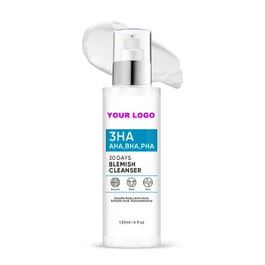 Sulfate-Free Tea Tree AHA+BHA+PHA Facial Cleanser Deep Cleansing Acne-Fighting Oil-Control Formula for Daily Morning & Night Use