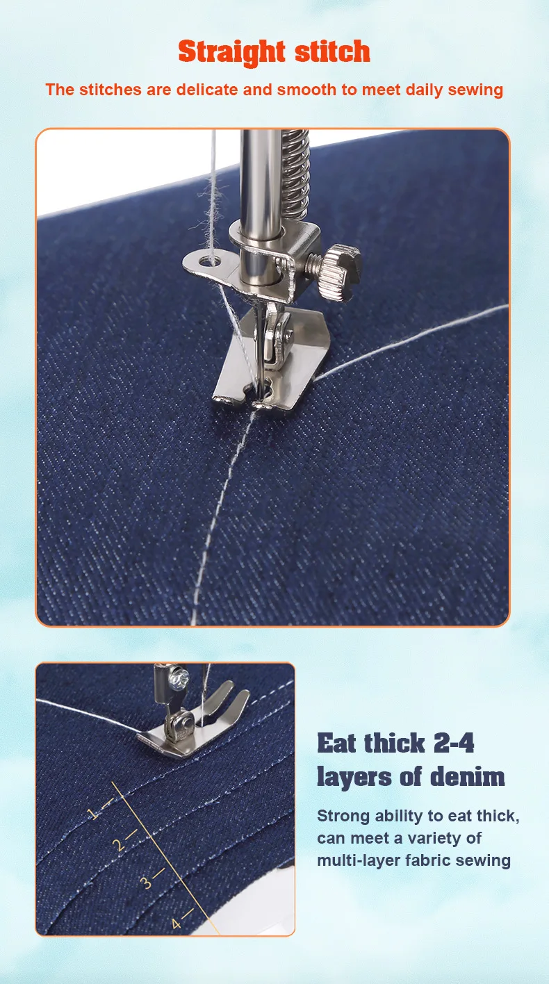 Mini Small Multi Function Electric Portable Sewing Machine Household Sewing Machine Handheld Garment Textile Machinery