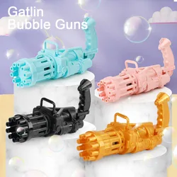 Новинка 2021, электрическая пластиковая воздуходувка Гатлин, пузырьковый аппарат с восемью отверстиями, игрушечный пистолет Гатлинга для детей