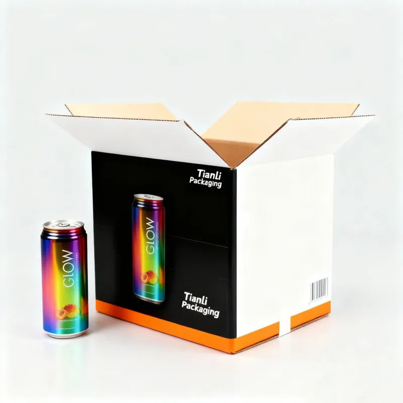 product customized design juice beverage packaging box soda beer corrugated paper box beverage can mailer box-4