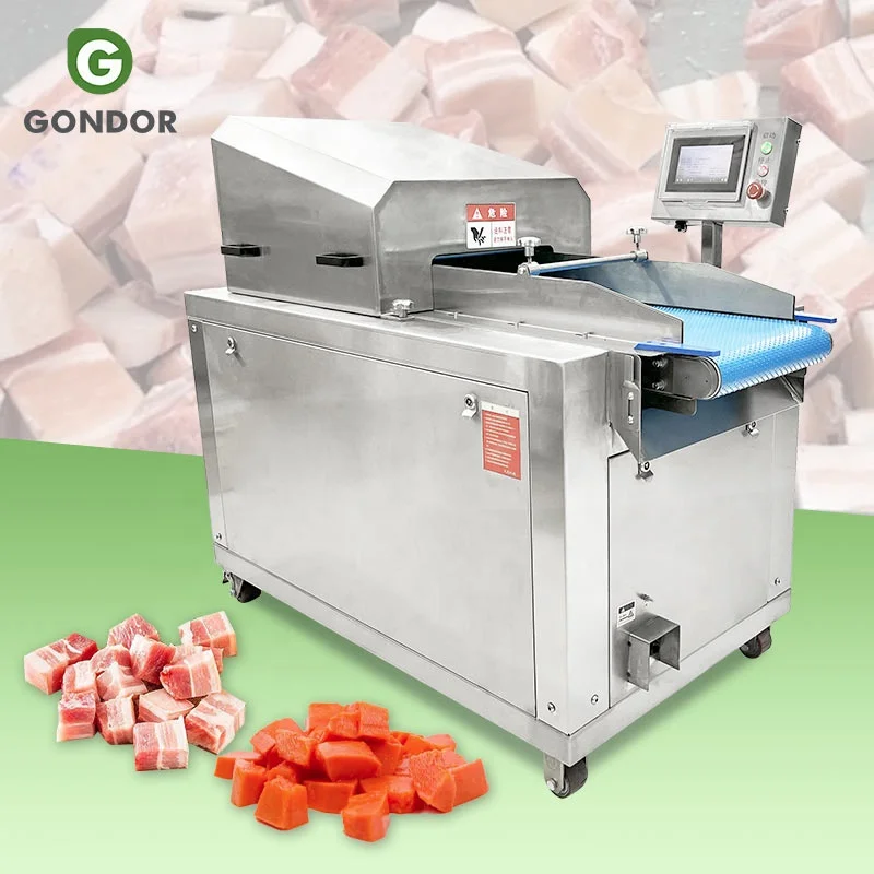 High-speed Dice Cube Machine Automatic Mince Mini Raw Frozen Cuber Home Use Stainless Steel Meat Dicer