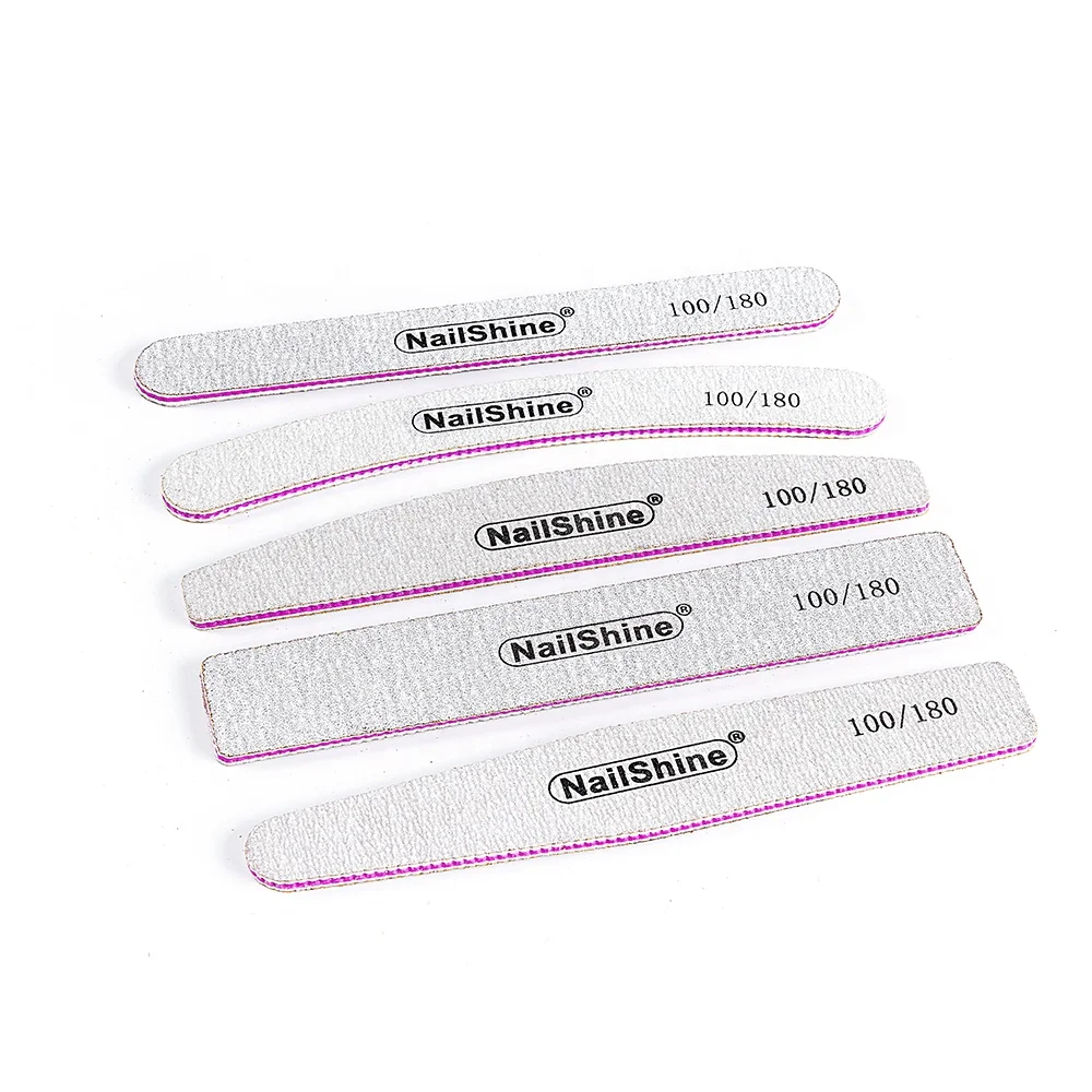 High Grade Nail File Custom Printed Nail Files Disposable Korea Sandpaper Zebra Gray 100/180 Grit Nail File