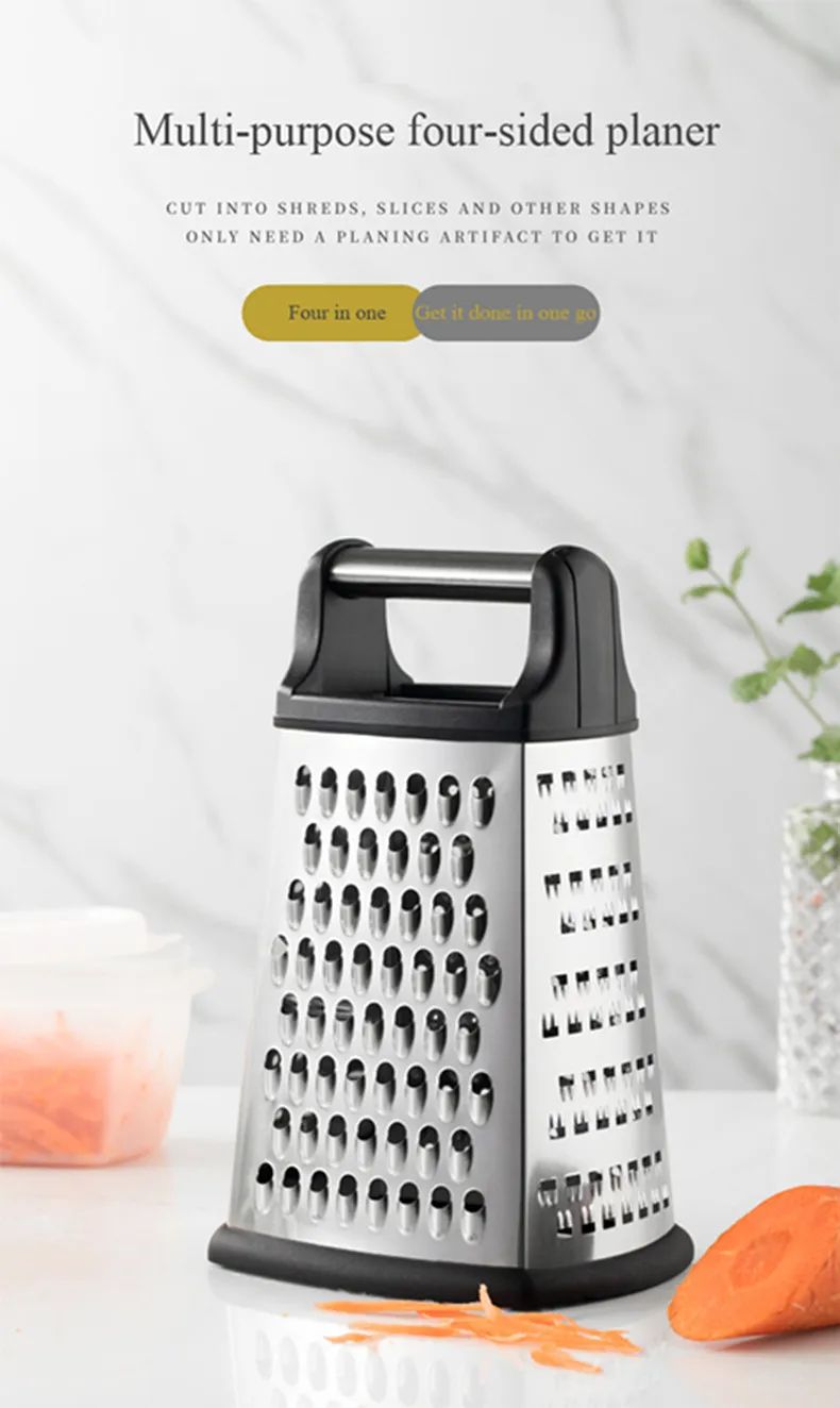 Stainless Steel Multifunction Vegetable Cheese Grater Machine 9 Inch 4