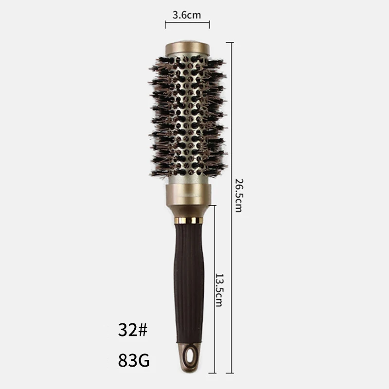 Professional Round Aluminum Cylinder Hair Brush For Women Salon Blowout