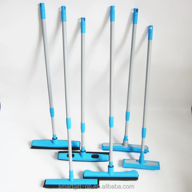 Carpet Rake Long Handle Pet Dog Hair Rubber Broom Squeegee Fur Remover