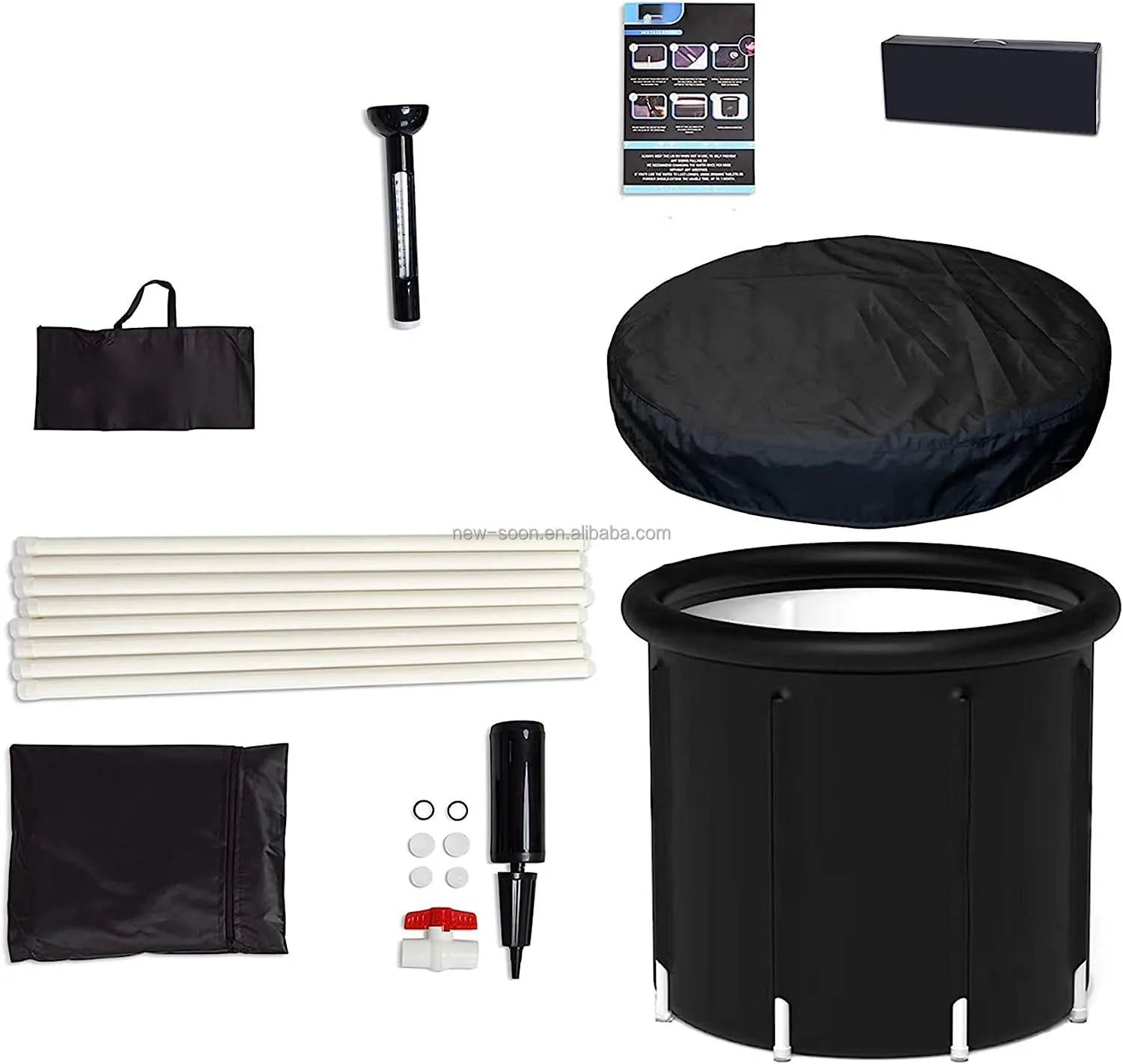 Portable Ice Bath Tub For Athletes And Fitness Enthusiasts With Lid And