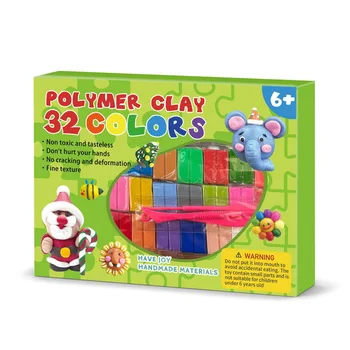 New Children's Art Playdough Toys DIY 32 Color Polymer Clay Kit